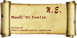 Masáth Evelin névjegykártya